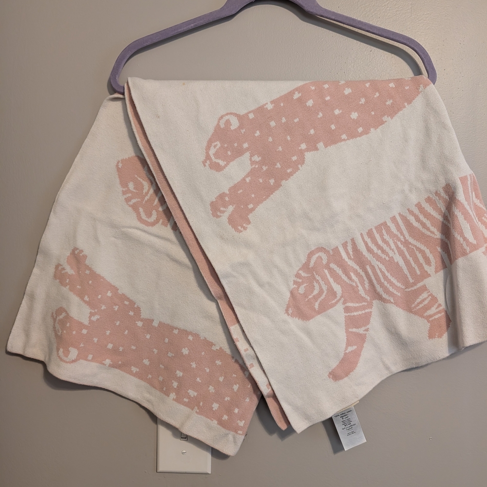 Pottery Barn Kids Pink and Cream Blanket - Picture 3 of 4